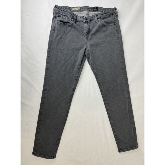 AG Adriano Goldschmied The Stevie Ankle Jeans Slim Straight Gray 32R - Picture 1 of 10